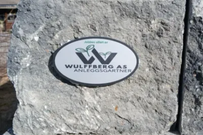 Ferdig opparbeidet uteområde utført av Wulffberg AS