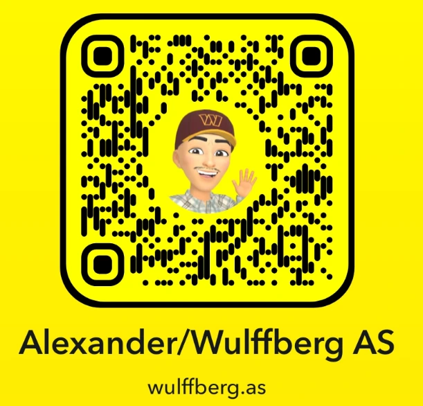 Snapchat QR-kode til Wulffberg AS